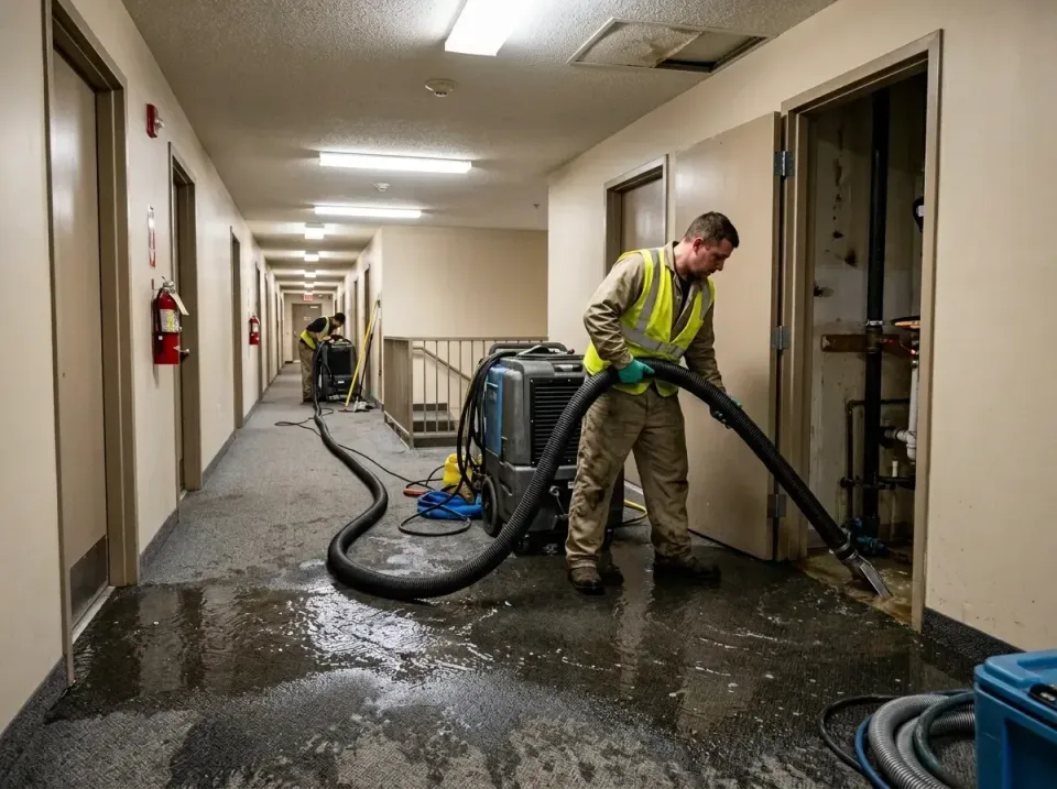 multi-unit-apartment-hallway-f-005 — frequently asked questions, Emergency Burst Pipe Water Extraction & Removal in Sappingt…
